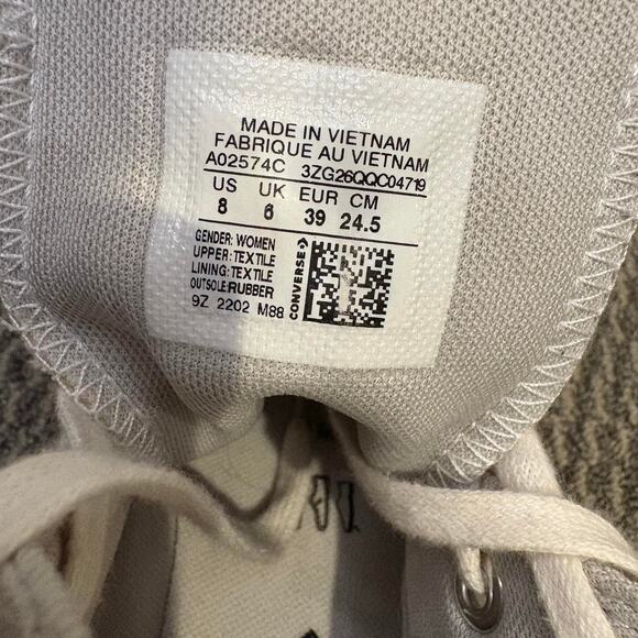 Light Gray Converse All Star Chunky Sole Boots US 8 - Picture 5 of 8